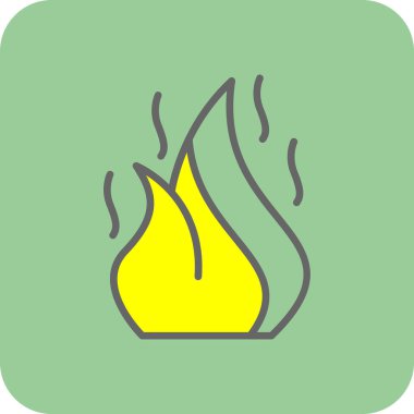 Yangın. Web simgesi basit illüstrasyon 