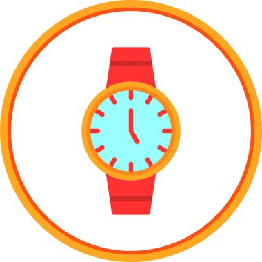 Kol saati simgesi, vektör illüstrasyonu 