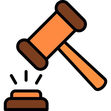 Açık arttırma. Web simgesi vektör illüstrasyonu 