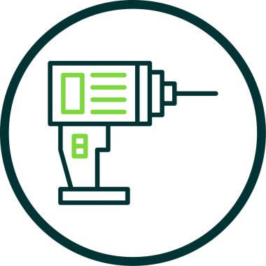 Matkap Makinesi simge vektör illüstrasyon tasarımı beyaz üzerine izole 