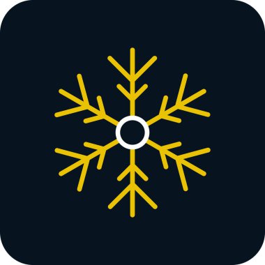 Beyaz arkaplanda kar tanesi simgesi, vektör illüstrasyonu 