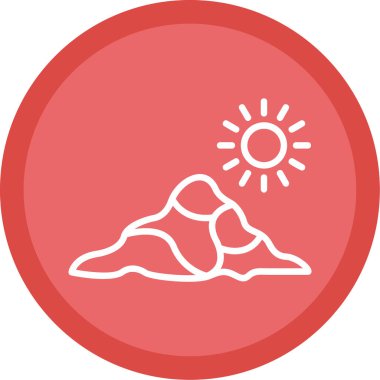 Modern güneş simgesinin vektör illüstrasyonu