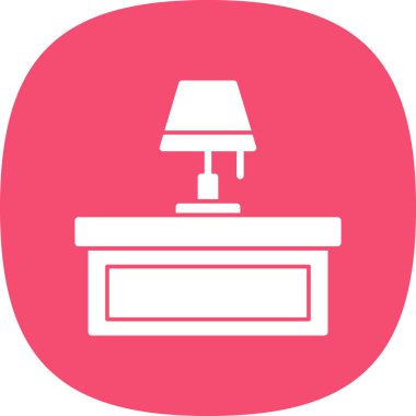 Masa lambası simgesinin vektör illüstrasyonu 