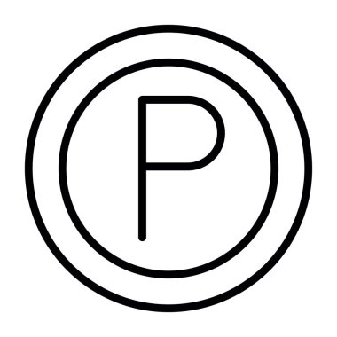 araba park simgesi vektör illüstrasyon                  