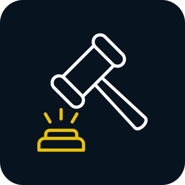 Açık arttırma. Web simgesi vektör illüstrasyonu 