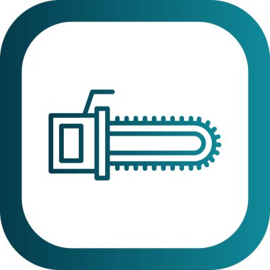 Modern Testere Bıçağı simgesinin vektör çizimi                         