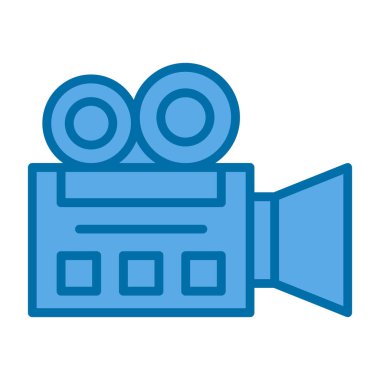 Video kamera. Web simgesi basit illüstrasyon