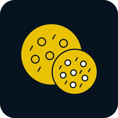 Vektör illüstrasyonu, Çerez simgesi element arkaplanı            