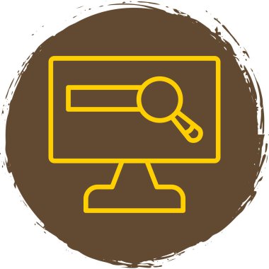 Büyüteç simgesi, düz stil, arama sembolü. Vektör illüstrasyonu