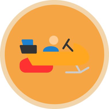 Kar mobil düz simge, vektör illüstrasyon basit tasarım