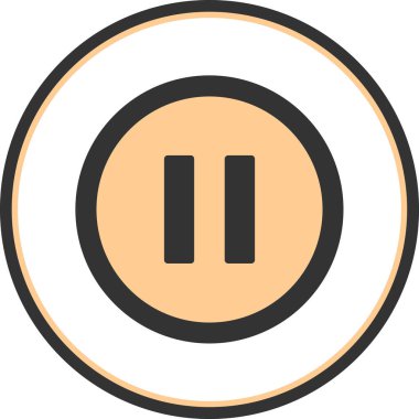 pause button. web simple illustration
