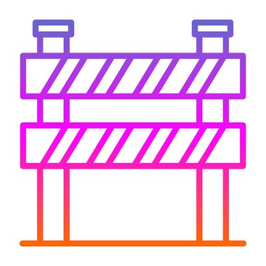 bariyer simgesi basit illüstrasyon