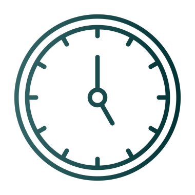 Saat. Web simgesi basit illüstrasyon                  