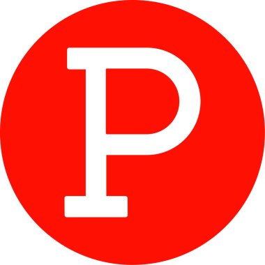 p harfi vektör illüstrasyon tasarımı