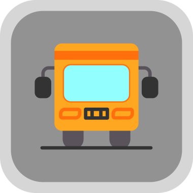 Otobüs. Web simgesi basit illüstrasyon