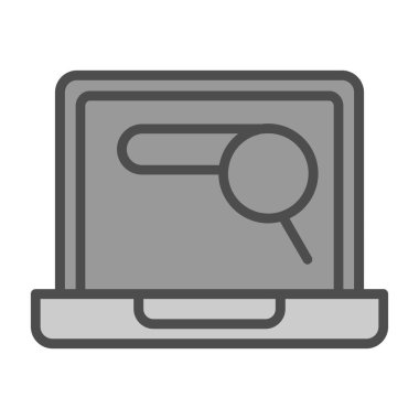 Büyüteç simgesi, düz stil, arama sembolü. Vektör illüstrasyonu