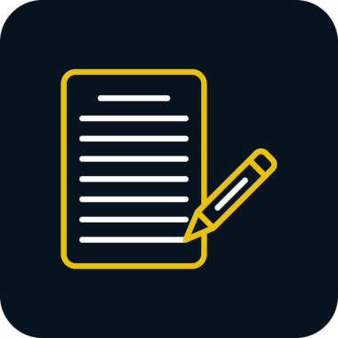 Siyah üzerine not simgesi yaz