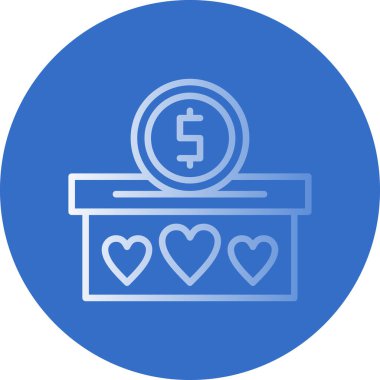 Bağış simgesi, vektör illüstrasyonu, yardım konsepti 