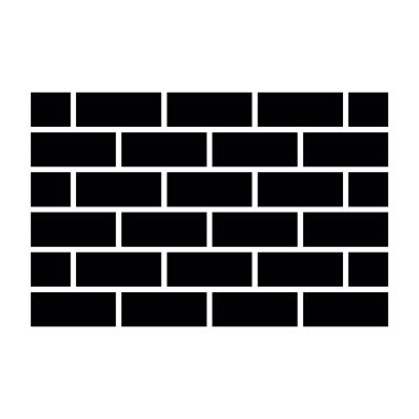 İnşaat tuğlaları düz simge, vektör illüstrasyonu