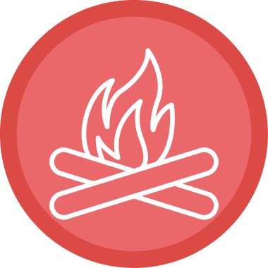 Şenlik ateşi. Web simgesi basit tasarım