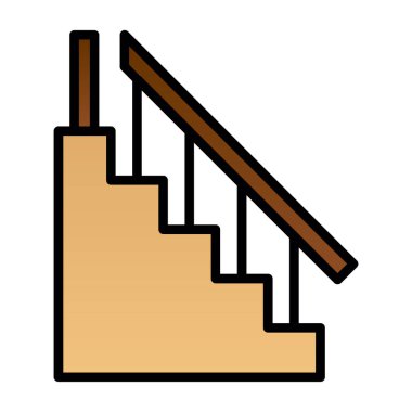 merdiven vektör düz simgesi 