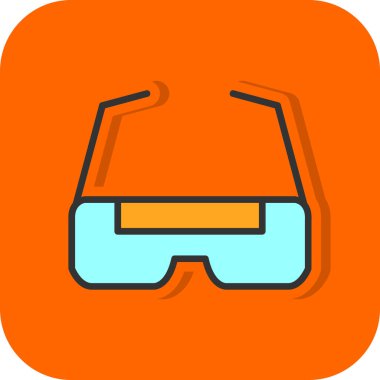 Gözlükler. Web simgesi basit illüstrasyon  