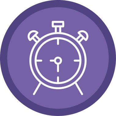 Alarm saati simgesi, vektör illüstrasyonu 