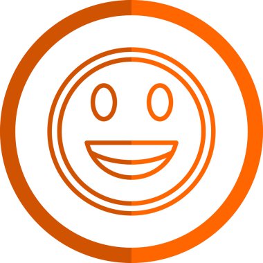 Mutlu bir gülümseme Web simgesi basit illüstrasyon 