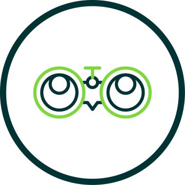 Dürbün simgesi, vektör illüstrasyonu basit tasarım