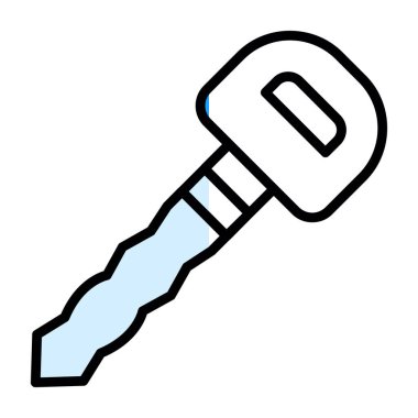 Araba anahtarı. Web simgesi basit illüstrasyon              