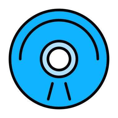 CD mi? Web simgesi basit illüstrasyon