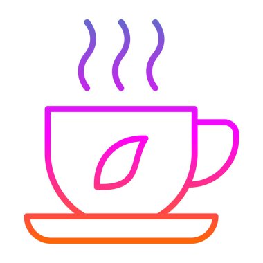 kahve fincanı simgesi, vektör illüstrasyonu 