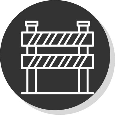 bariyer simgesi basit illüstrasyon