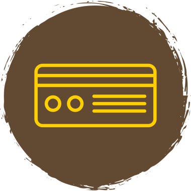 Kredi kartı simgesi, vektör illüstrasyonu basit tasarım