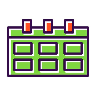 basit takvim simgesini, vektör çizim