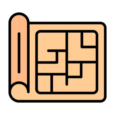 Şablon simgesi, vektör illüstrasyonu basit tasarım