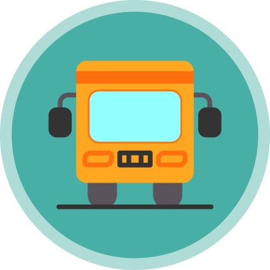 Otobüs. Web simgesi basit illüstrasyon