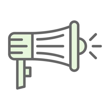 Megafon ikonu vektör illüstrasyonu