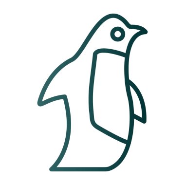 Penguen simgesi vektör illüstrasyonu