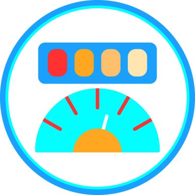 Hız göstergesi. Web simgesi basit illüstrasyon