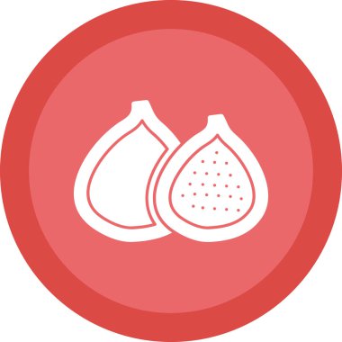 İncir meyvesi simgesi, vektör illüstrasyonu basit tasarım 