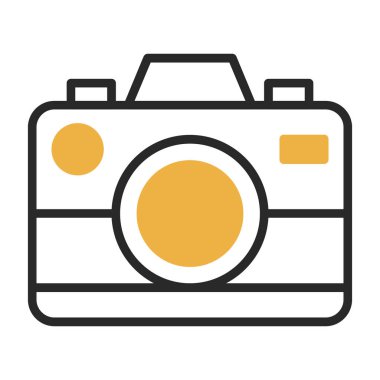 Fotoğraf makinası. Web simgesi basit illüstrasyon