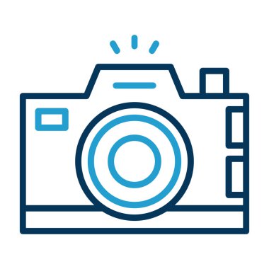 Kamera. Web simgesi basit illüstrasyon