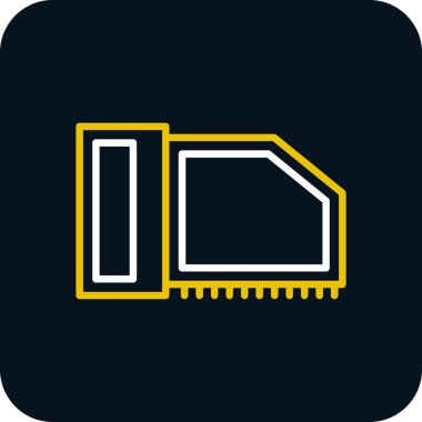 Demir testeresi. Web basit simgesi illüstrasyonu