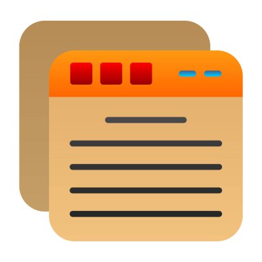 Belge. Web simgesi basit illüstrasyon