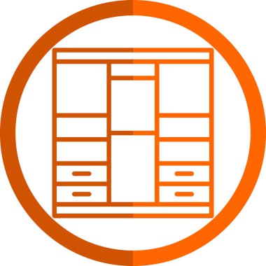 Mobilya simgesinin vektör illüstrasyonu