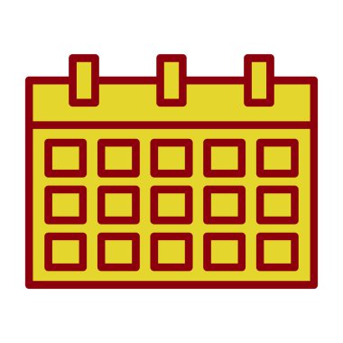 basit takvim simgesini, vektör çizim