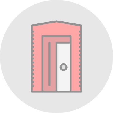 Kapı simgesi, vektör illüstrasyonu