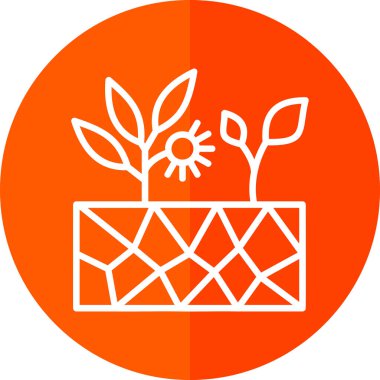 Bitki simgesinin vektör illüstrasyonu