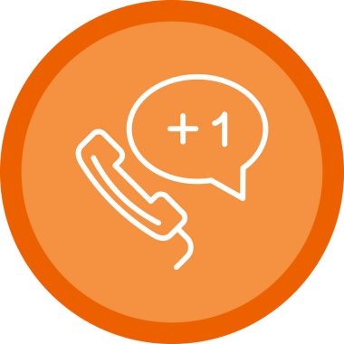 Birleşik Devletler ülke kodu (+ 1) vektör simgesi